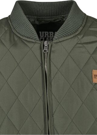 Чоловіча стібана куртка Urban Classics Diamond Quilt Jacket, оливкова, розмір 4XL
