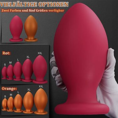 Анальний плагін Kuaecr Silikon XXL з соску, для чоловіків та жінок, масаж G-точки та простати