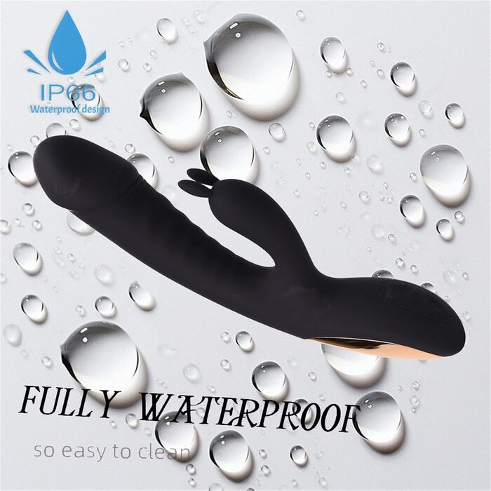 Вібратор G-Punkt Rabbit – класичний, 10 режимів, нагрів, тихий, чорний