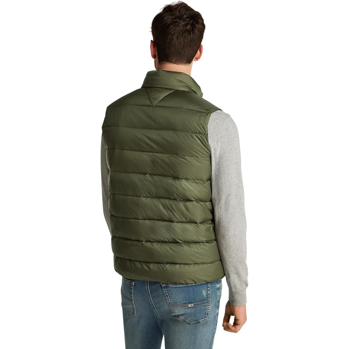 Чоловічий легкий пуховий жилет Tommy Jeans, колір Fatigue Green, розмір XS
