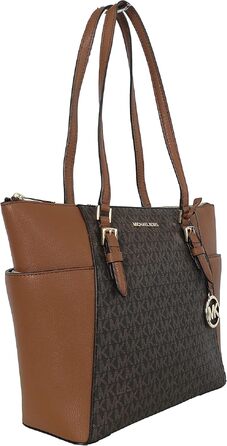 Жіноча сумка-тоут Michael Kors Charlotte Signature Large Top Zip Tote, коричнева