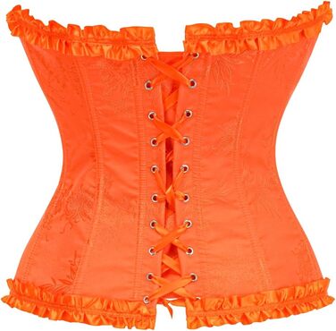 Корсет жіночий KUOSE з нагрудником, великі розміри S-6XL, чорний (30-32, помаранчевий)