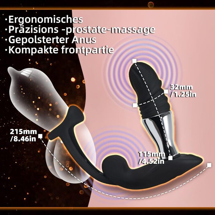Вібратор для чоловіків AMZBEE з електрошоком, масажер простати та анусу, комплект з 10 шт., SM іграшки для дорослих