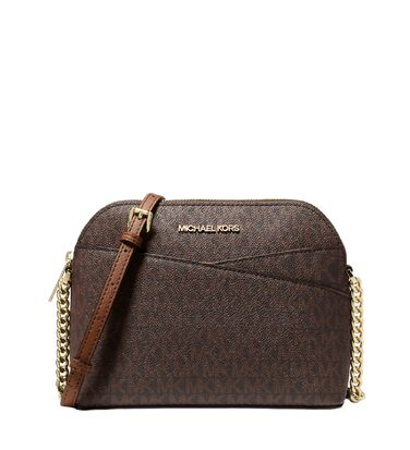 Жіноча шкіряна сумка-кросбоді Michael Kors Jet Set, середній розмір, колір Marron