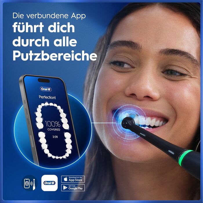 Електрична зубна щітка Oral-B iO Series 5 Matt Black: 5 режимів чищення, насадка та дорожній футляр, чорна