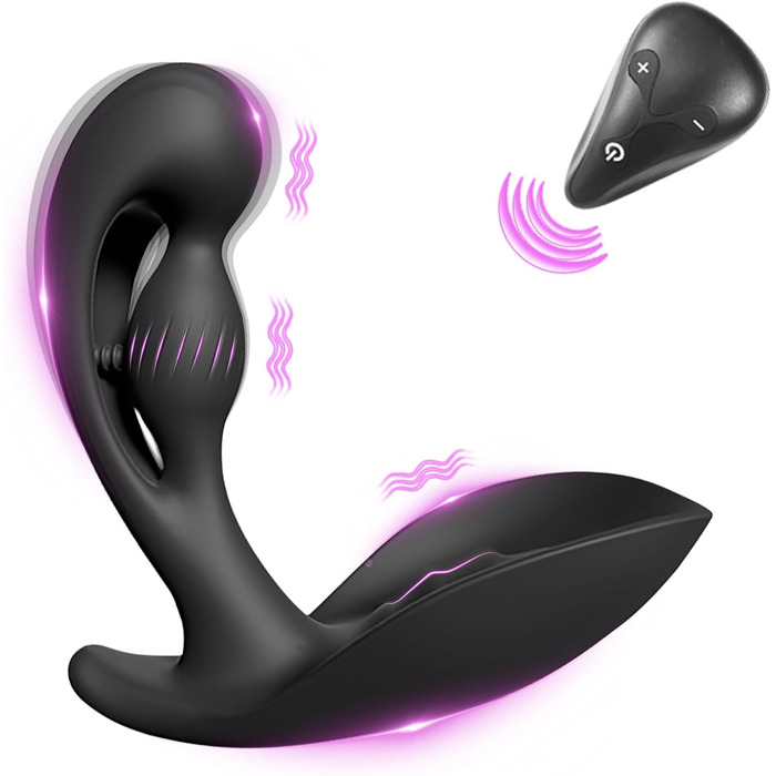 Анальний вібратор для чоловіків PINTLE з пультом керування: 10 режимів вібрації, масажер яєчок