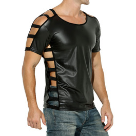 Чоловіча футболка з латексу, напіврукав, вирізи XL