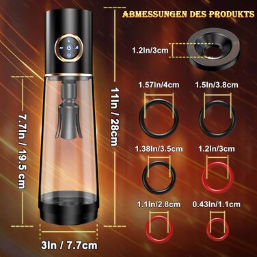 Електрична помпа для збільшення статевого члена - чоловіча іграшка для мастурбації. Вібратор, набір для соло-ігор, вакуумна помпа, штучний оральний секс, для чоловіків