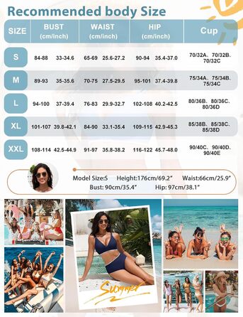 БІКІНІ ДАМСЬКЕ ДВІЧАСНИЙ ПУШ-АП БІКІНІ З ВИСОКОЮ ТАЛІЄЮ ТА БІЛОЮ ВІЗЬОРОЮ (МОРСЬКО-СИНІЙ, M)