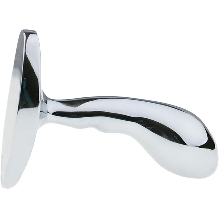 Анальний дildo з нержавіючої сталі для чоловіків та жінок - 3 розміри, вигнутий, безпечна основа