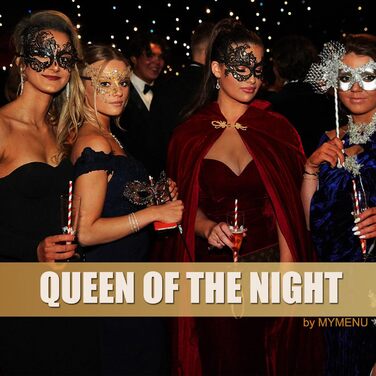 Маска для обличчя MYMENU для пар, жінок, металева, з стразами, венеціанська, для вечірок, весілля, балу (Золотий Фенікс + Чорне мереживо)