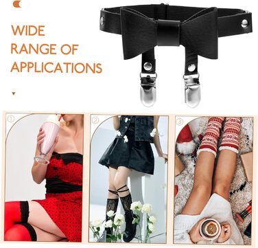 Кліп для шкарпеток Minkissy: регульований пояс для ніг, стрічка для штанів, металевий кільцевий ремінь, чорний (2 шт.)