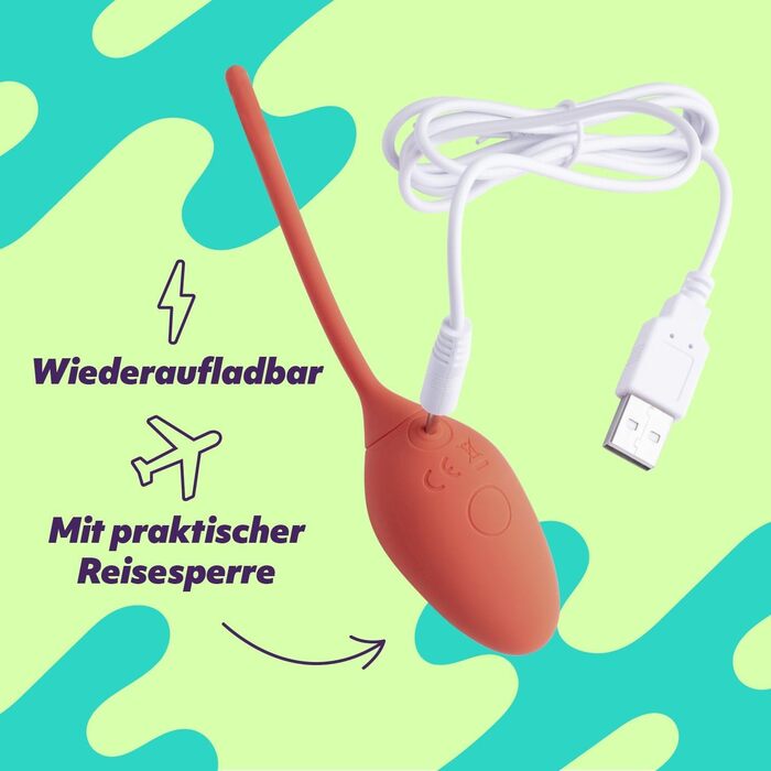 AMORELIE Joy – Вібро-яйце Whirl | з пультом дистанційного керування | з силікону & ABS, червоний