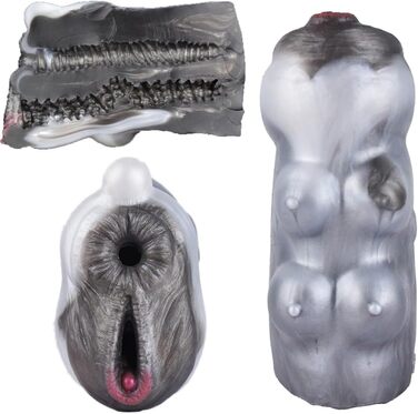 Масажер для чоловіків Guspiun 670g з реалістичним дизайном, 3D силікон, подвійний тунель, сексуальна іграшка для соло