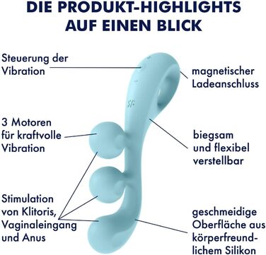 Vibrator Satisfyer Tri Ball 2 з 3 м'ячами | Стимулятор для кліторальної, вагінальної та анальної насолоди | 10 програм, водонепроникний (IPX7), 18 см