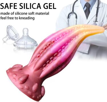 Jixaxe Октопус-вібратор з 10 щупальцями, анальний дildo з реалістичного силікону, для чоловіків та жінок