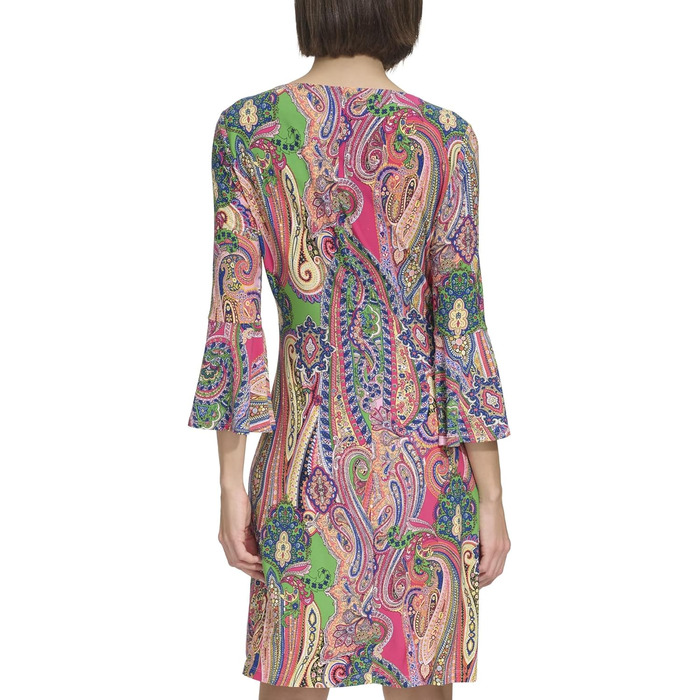 Сукня Tommy Hilfiger Adaptive жіноча 3/4 рукав, квіткова, рожева Taffy Pink Multi