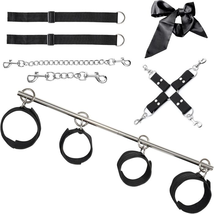 Набір для БДСМ: 26 предметів (наручники, анальні іграшки, кільця, чізки, маски, плети)