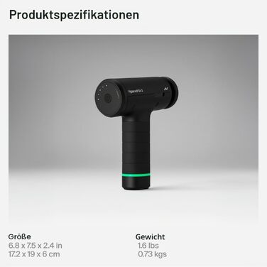 Компактний перкусійний масажер Hyperice Hypervolt Go 3 з технологією QuietGlide, 3 швидкості, ручний портативний пристрій для розслаблення м'язів та зняття болю