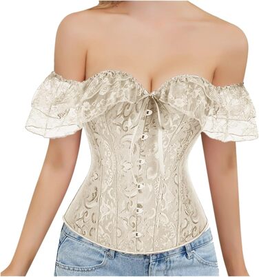 Корсет-боді Daen Korsett Body Shaper з кісточками, для корекції фігури, корсет, бюстгальтер, сатиновий, квітковий принт, великі розміри (XXL)