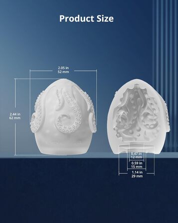 LOVENSE Kraken - чоловічий мастурбатор, яйцеподібний, 6 шт.