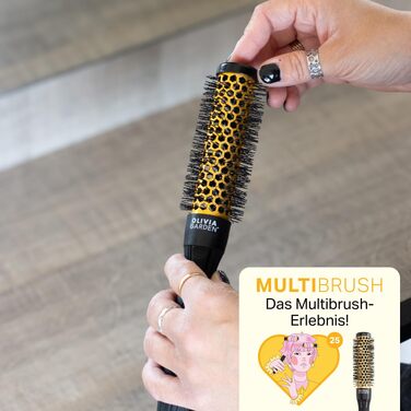 Набір багатофункціональних щіток для завивки та об'єму Olivia Garden Multibrush Curlers Kit (4 насадки та знімна ручка)