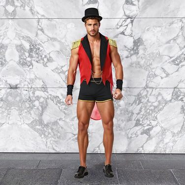 Костюми екзотичного одягу для чоловіків, ролевий сет для косплею, обтислі спідні, ідеально для пар. Червоний, M