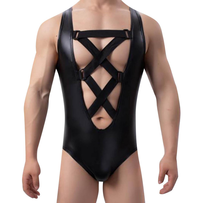 Чоловічий боді для боротьби SRZYMJ: спортивний, зручний, для тренувань та змагань, колір чорний, розмір L