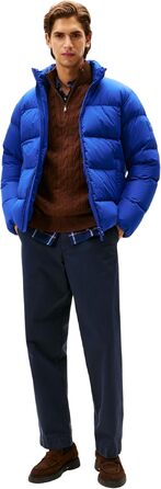 Чоловіча пуховика Tommy Hilfiger Down Stand з коміром-стійкою, синя (Wedge Blue), розмір M