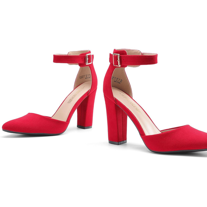 Жіночі туфлі-човники Dream Pairs з закритим носком, червоні, розмір 41.5 EU