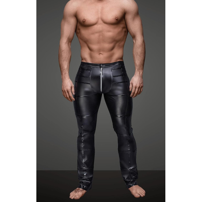 Боді з екошкіри для чоловіків Maeau, блискучий catsuit, леотард, комбінезон, клубний одяг, костюм, шкіряні шорти, мокра шкіра, жилет, для Хелловіну, косплей, чорний, розмір 3, 38