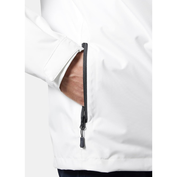 Чоловіча утеплена куртка-мідлеєр Helly Hansen Midlayer Crew Jacket 2.0 з капюшоном, водонепроникна outdoor-куртка, XL, біла