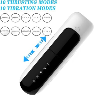 Електричний мастурбатор чаша для чоловіків з телескопічною функцією та 10 вібраціями. Іграшка для дорослих, секс-іграшка для чоловіків