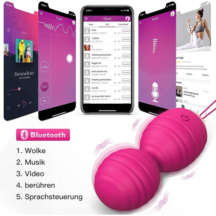 Вібратор з дистанційним керуванням та керуванням через додаток, 12 режимів вібрації, стимулятор G-точки та клітора, портативний анальний дилда для жінок та пар