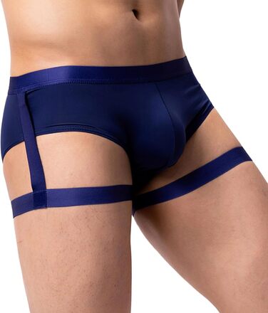 Чоловіча трусика YUFEIDA: Сексуальні сліпи, танга, стрінги для спорту та фітнесу (4 шт. - блакитний/темно-сірий/синій/чорний) L