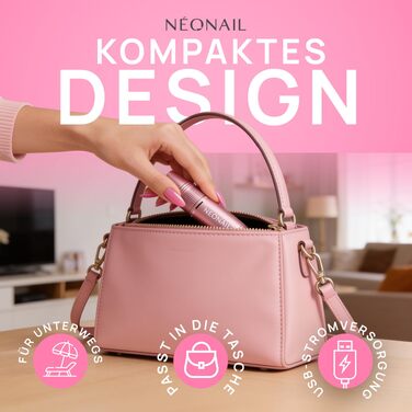 Електричний апарат для манікюру та педикюру NÉONAIL Mini USB Nail Drill 12W — професійний фрезер для нарощених нігтів та видалення мозолів