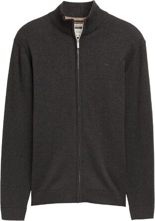 Чоловічий трикотажний кардиган Tom Tailor з бавовни, розмір XL, колір Black Grey Melange (арт. 10617)