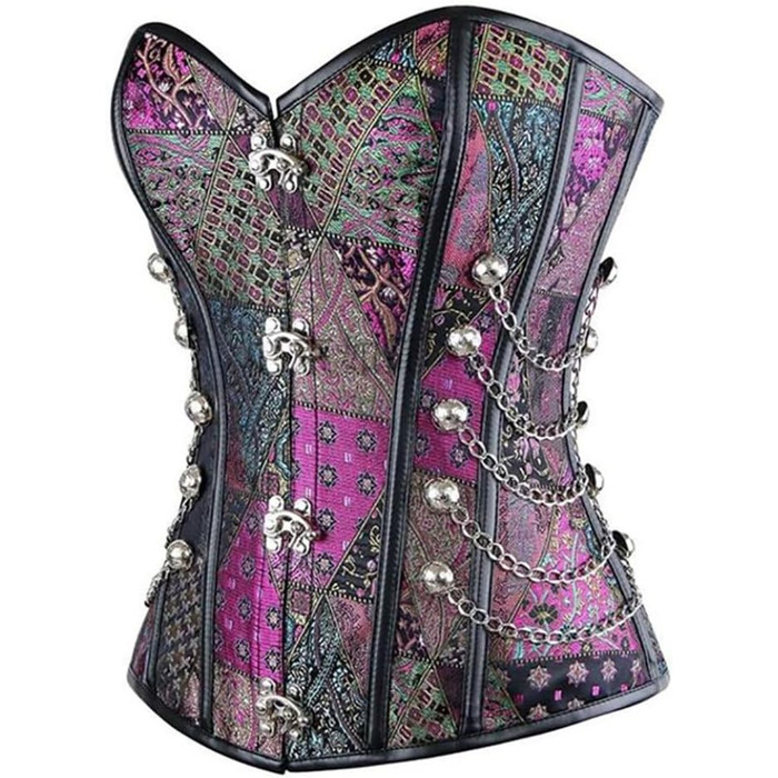 Жіноче корсетне бюстье - стимпанк корсет, сексуальна спідня білизна, корсаж, ліловий корсет, корсети та бюстгальтери, зменшення талії, сталеві кістки, готичний корсет, модель S