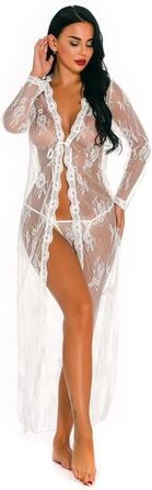 Комплекти спідньої білизни GMDNS для жінок, великі розміри, сексуальні нічні сукні для спокусливої ночі (білий, XXL)