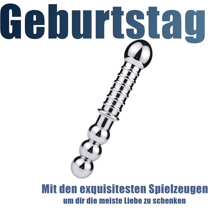 Анальний плагін з подвійним голівкою SM Metall - BDSM, еротичне рабство, дилдо, мастурбація, плагін для анального сексу, фетиш, прогресивний аналовий плагін для чоловіків, жінок, пар