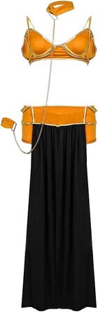 Костюм для жінок DLYQYZYG: сексуальний костюм принцеси-рабки, костюм принцеси Леї, жіночий карнавальний костюм на Хелловін, чорний, XXL