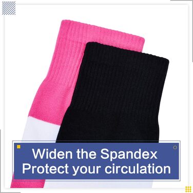 Шкарпетки Kayhoa з бавовни у смужку, до коліна/верхньої частини стегна (M, Чорний/Білий & Фуксія/Білий)