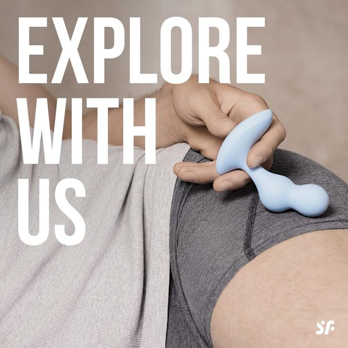 Анальні вібратори Satisfyer Deep Diver Connect App Bluetooth | З керуванням через додаток | Силікон | Водонепроникний IPX7 | Масаж простати для чоловіків та жінок | Компактний та дискретний | З вібрацією | Колір: Синій, Одиничний розмір