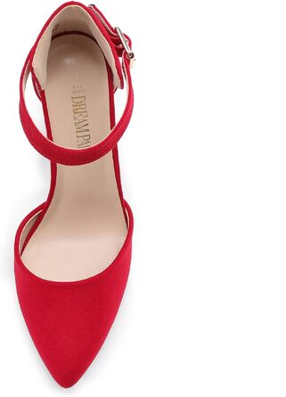 Жіночі туфлі-човники Dream Pairs з закритим носком, червоні, розмір 41.5 EU