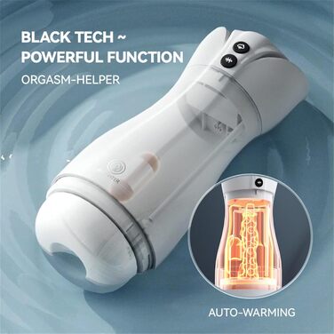 Електричний секс-іграшка для вагінального використання з 4 режимами насосу, 10 вібрацій та функцією нагріву, чорний