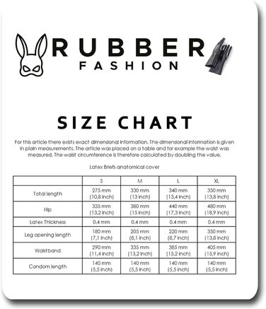 Латексний сліп з пеніс-карманом Rubberfashion - сексуальна латексна спідниця для чоловіків (M, чорний, 0.4 мм)