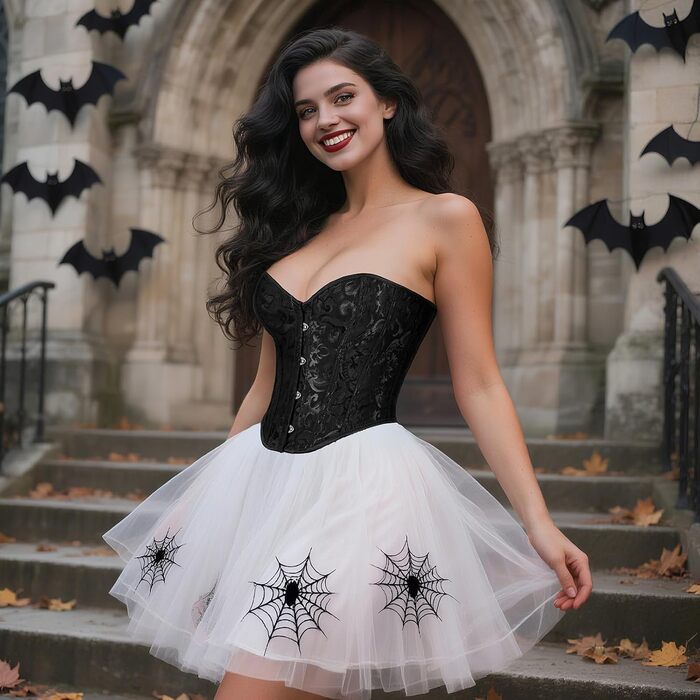 Жіночий топ VONMELLI Butier Korett з мереживом, чорний, розмір M