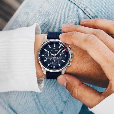 Чоловічий кварцовий годинник Tommy Hilfiger Multi Zifferblatt (Синій)