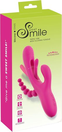 Вібратор для дорослих Sweet Smile Triple Vibe Rosa - 3,6 см