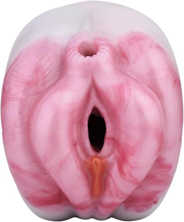 Силіконовий мастурбатор Qiyasex для чоловіків 2-в-1 з двома каналами, реалістичний, великий, компактний